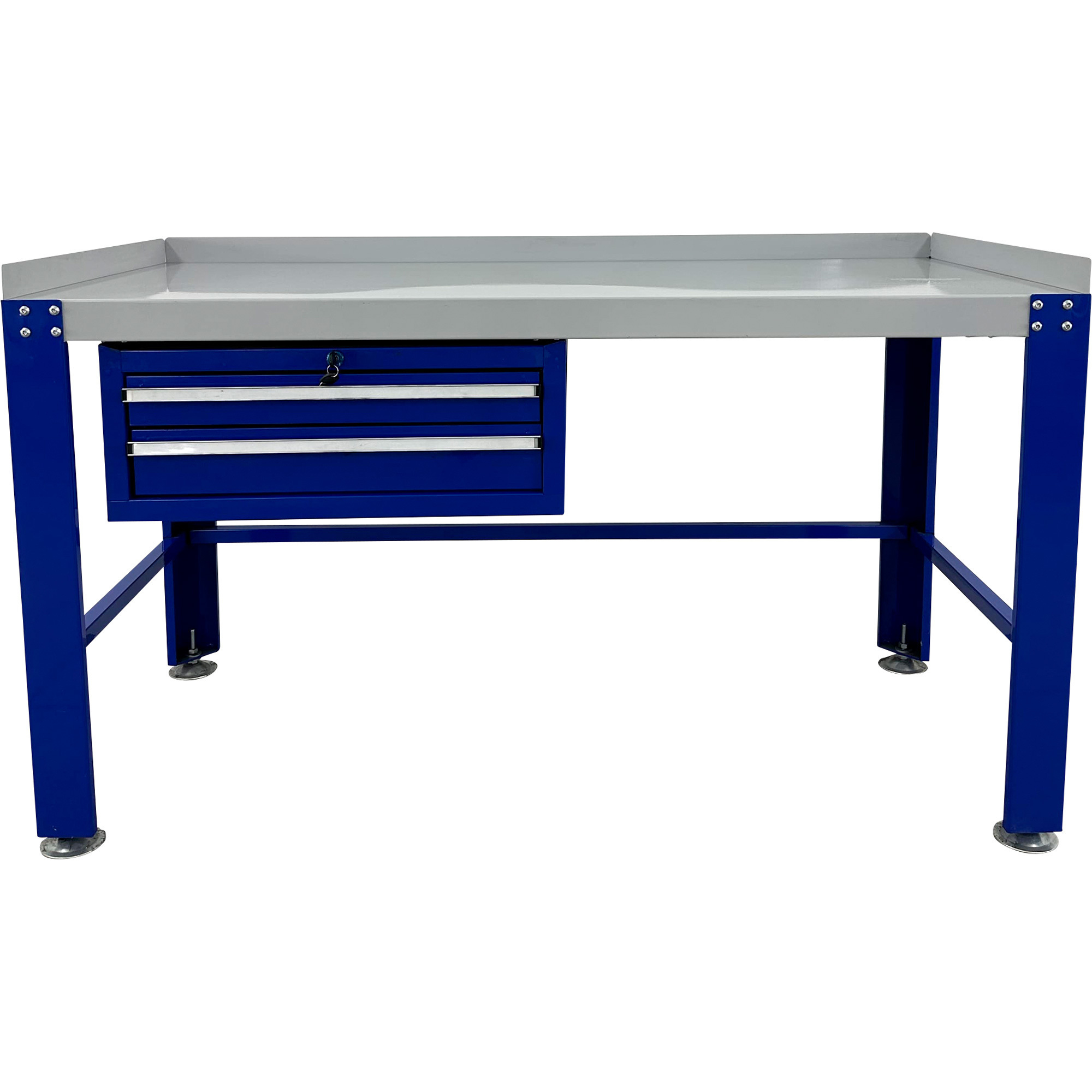Ideal Premium Steel Work Bench and Tool Cabinet, 1600-Lb. Capacity, 59 1/2in.L x 27 1/2in.W Bench Area, Model# PWB-TC-1600
